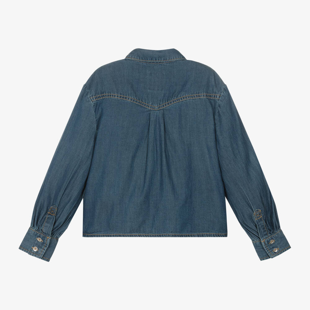 ليفايز-قميص شامبراي لون أزرق للبنات | Childrensalon Outlet