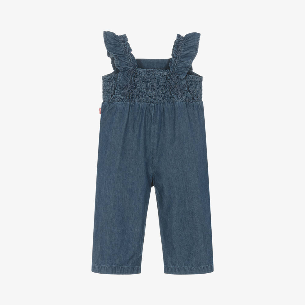 Levi's-Girls Denim Ruffle Jumpsuit | Childrensalon Outlet