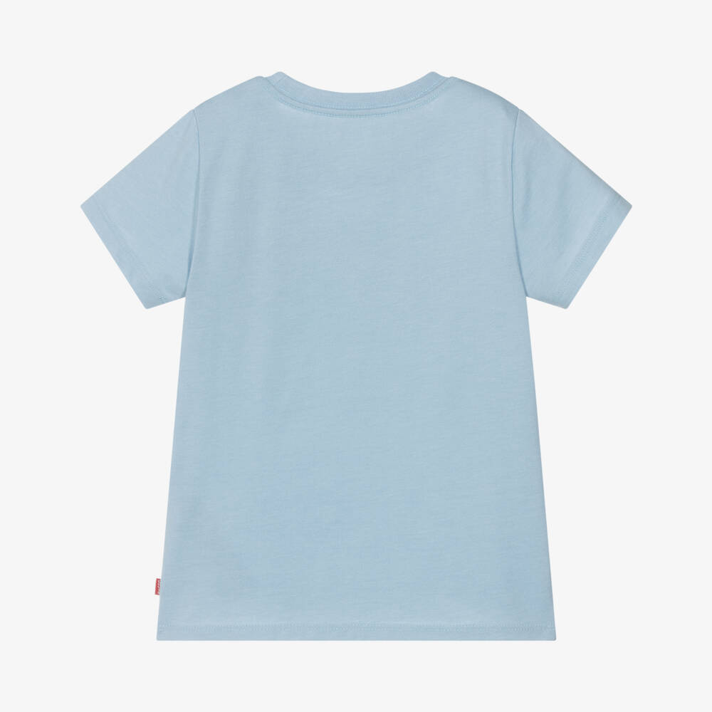 Levi's-Girls Floral Emblem Blue Tee | Childrensalon Outlet