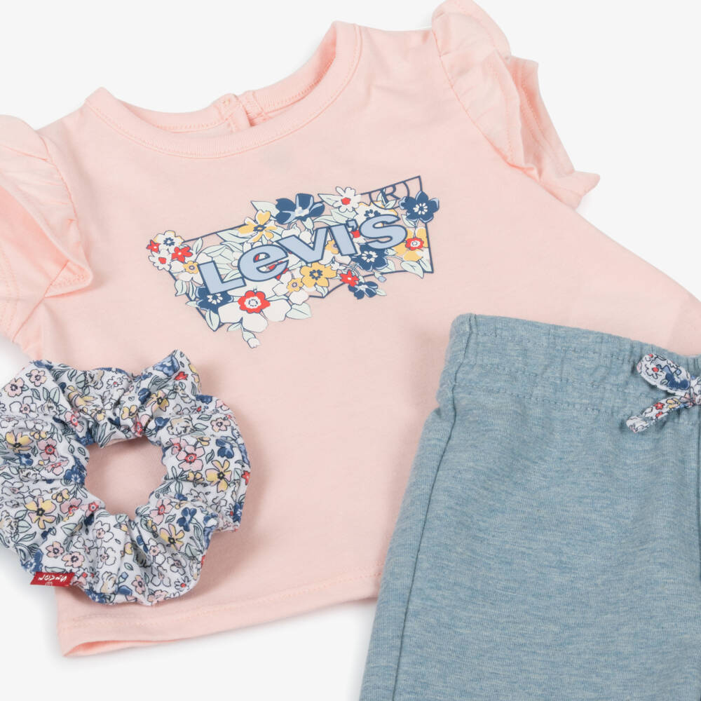 Levi's-Цветочный комплект футболка и джинсы для девочек | Childrensalon Outlet