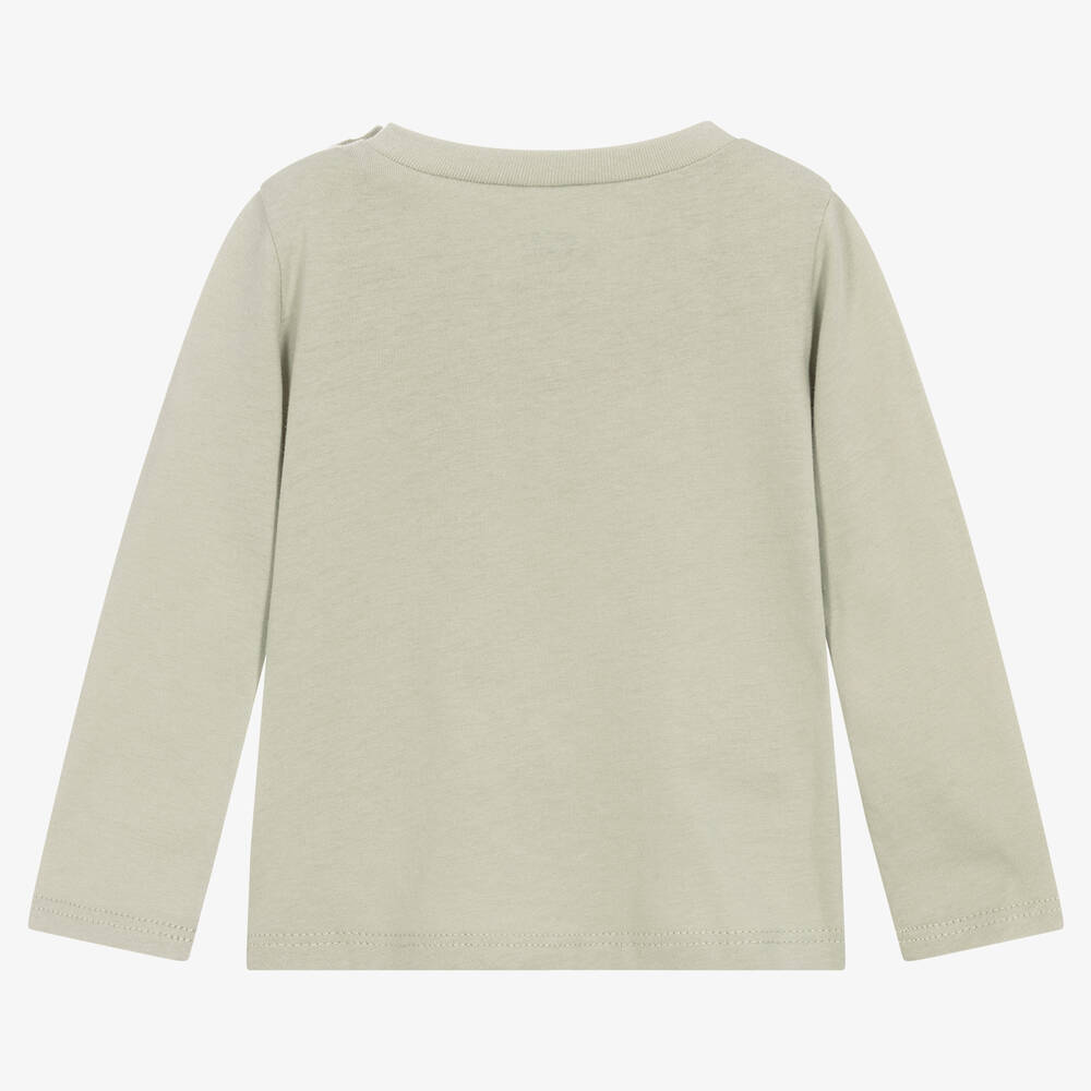 Levi's-Girls Green Cotton Logo Top | Childrensalon Outlet