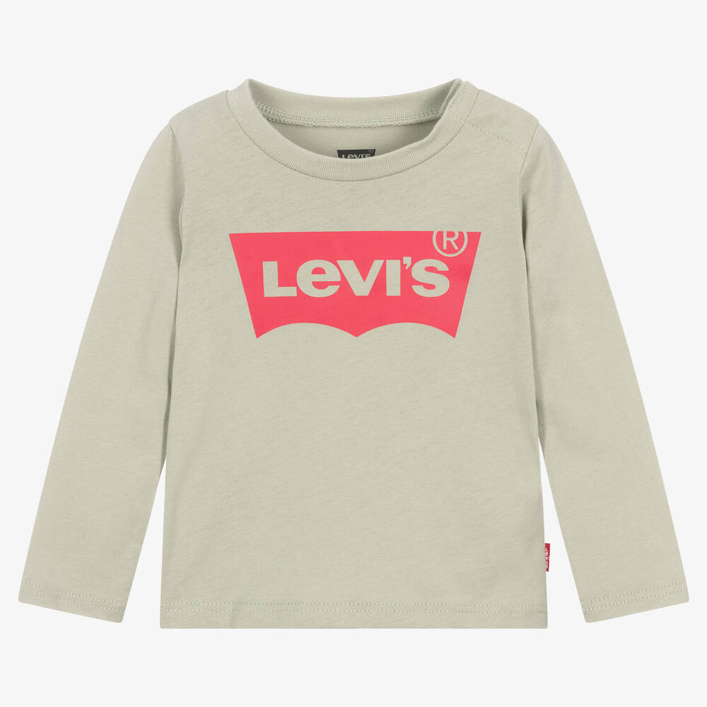 Levi's - Girls Green Cotton Logo Top | Childrensalon