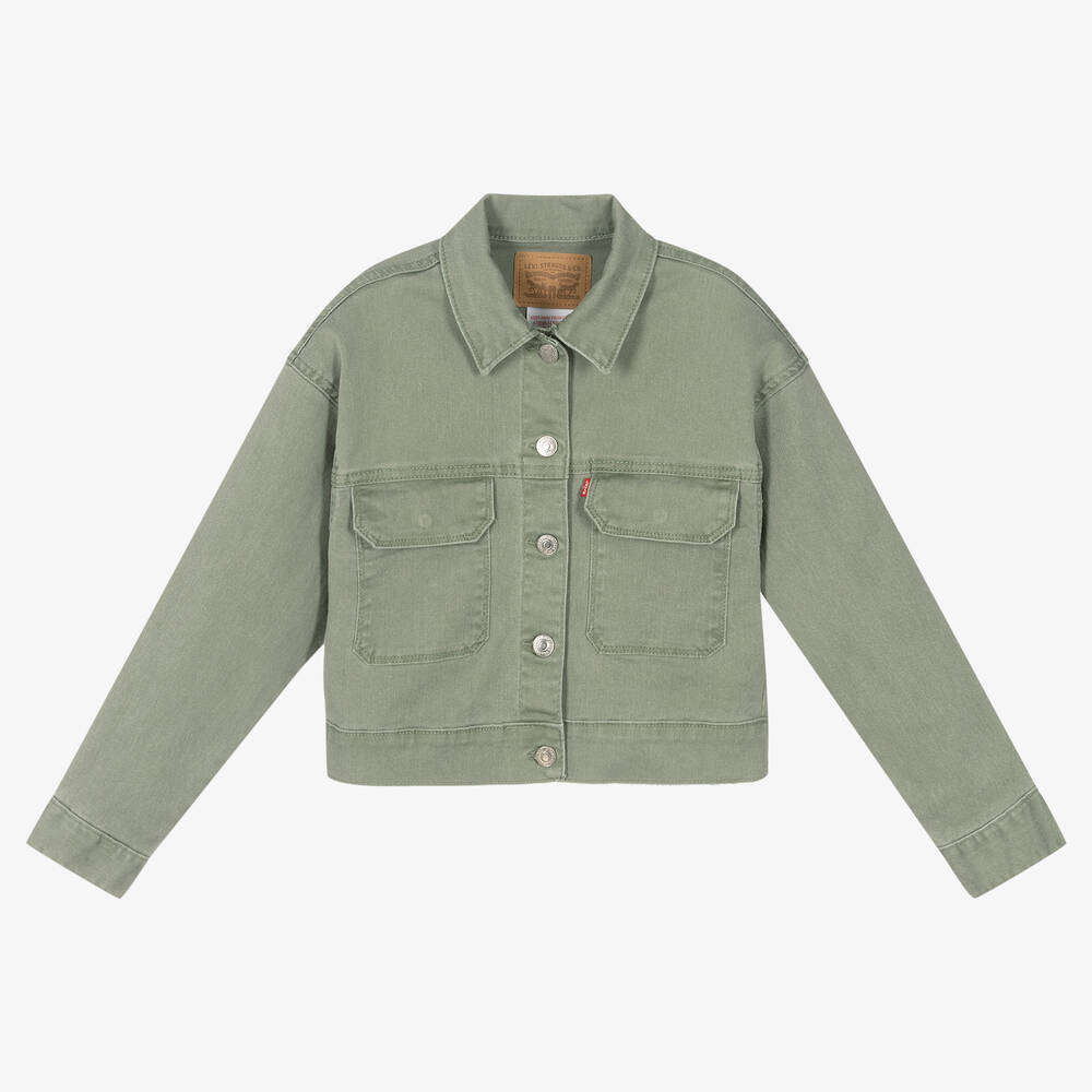 Levi's - Girls Green Denim Jacket | Childrensalon