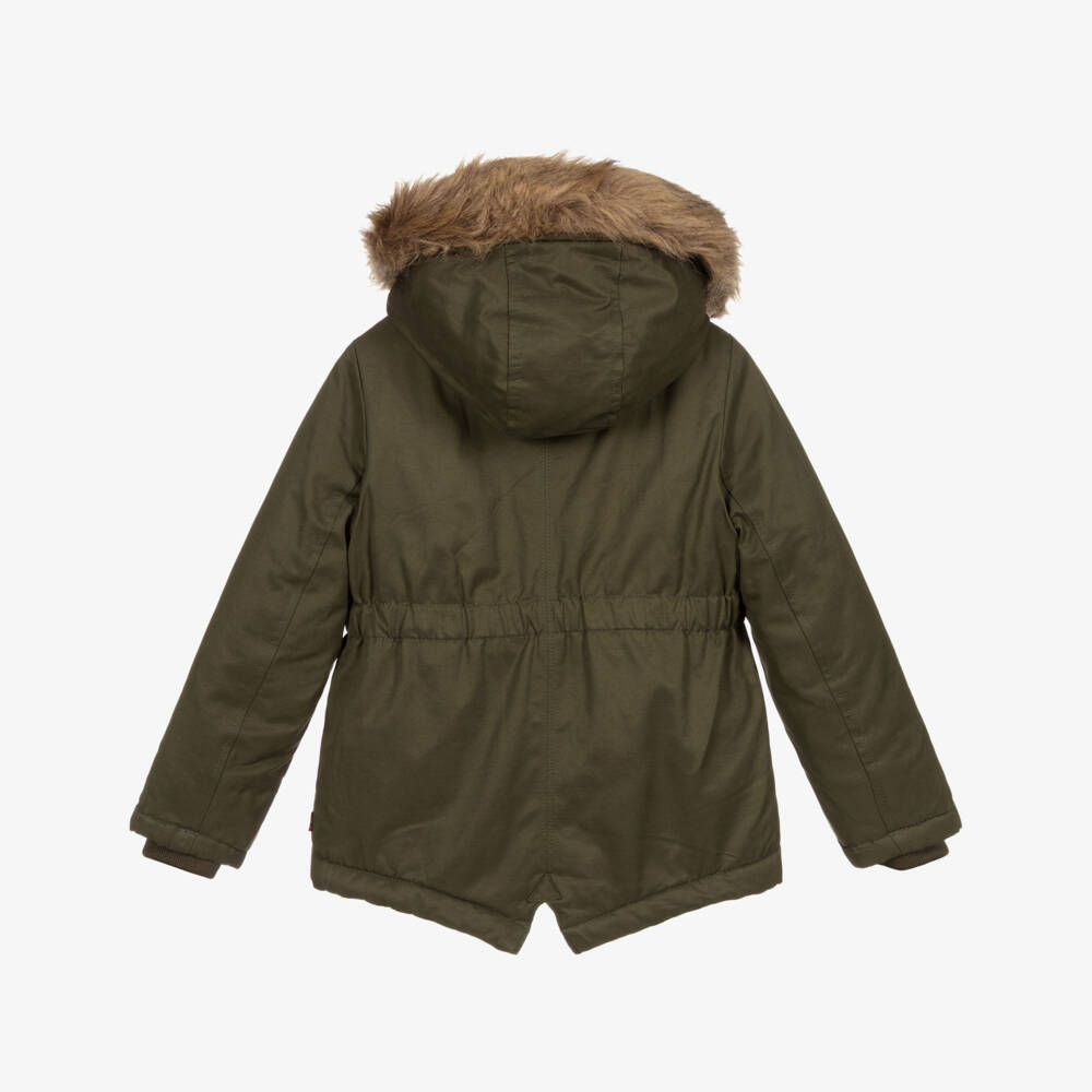 Levi's-Girls Green Padded Coat | Childrensalon Outlet