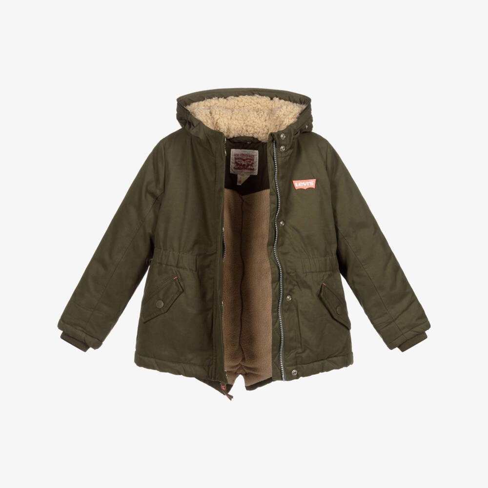 Levi's-Girls Green Padded Coat | Childrensalon Outlet