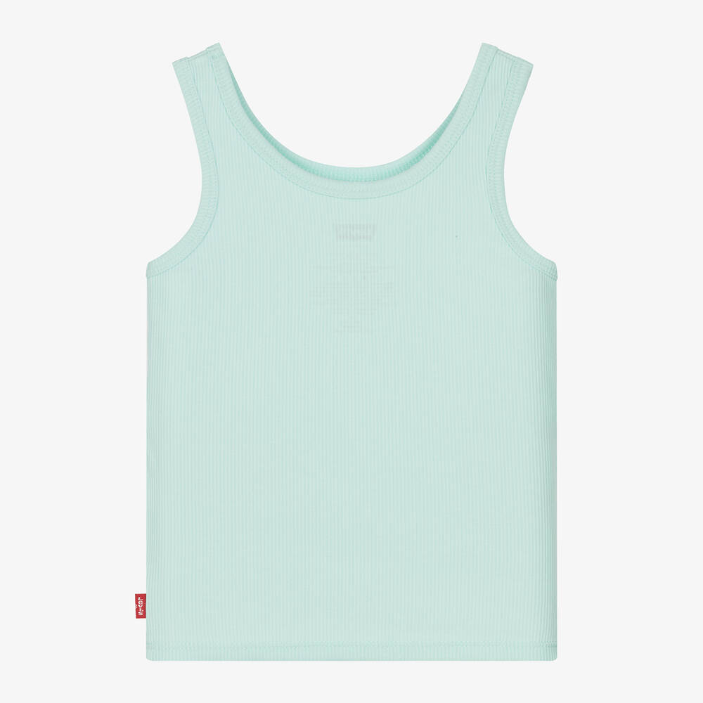 Levi's-Girls Green Ribbed Vest Top | Childrensalon Outlet