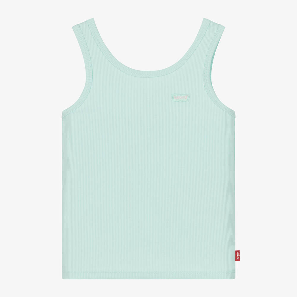 Levi's-Girls Green Ribbed Vest Top | Childrensalon Outlet