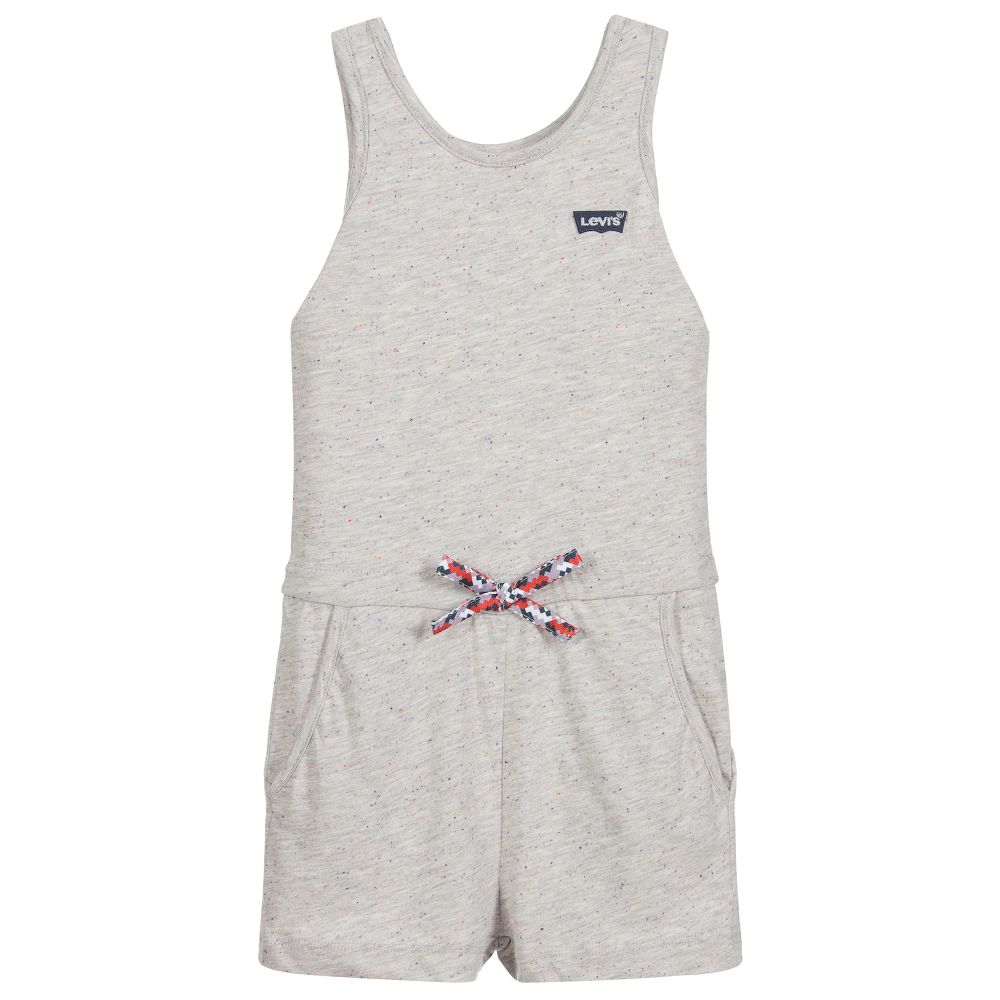 Levi's-Серый хлопковый комбинезон для девочек | Childrensalon Outlet