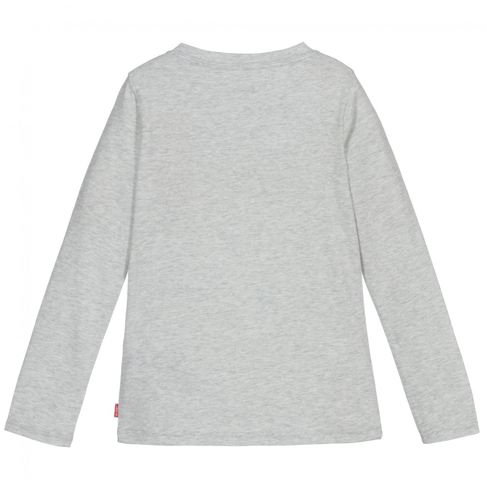 Levi's-Girls Grey Logo Top | Childrensalon Outlet