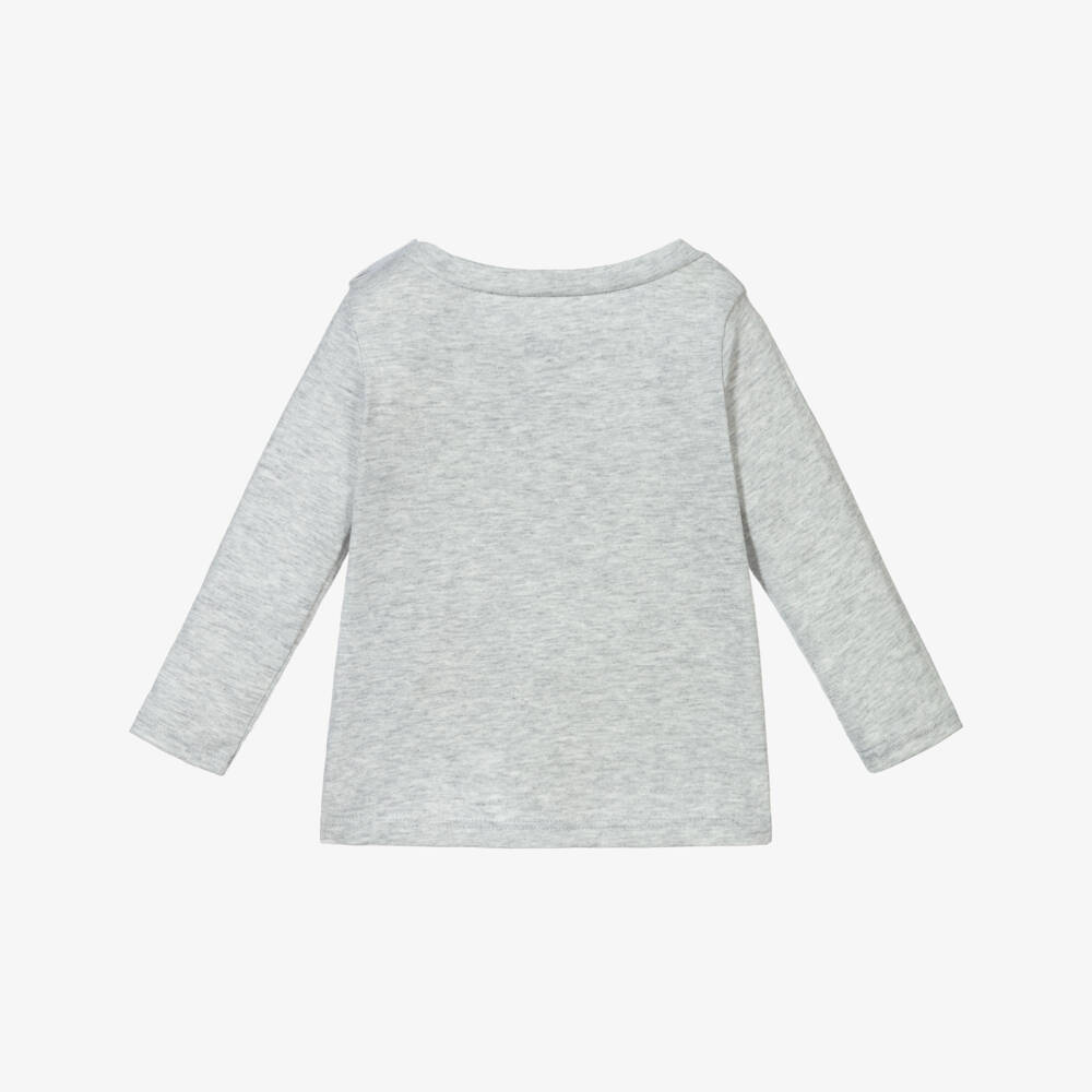 Levi's-Girls Grey Marl Logo Top | Childrensalon Outlet