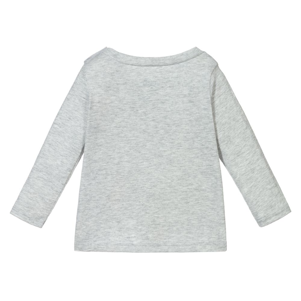 Levi's-Girls Grey Marl Logo Top | Childrensalon Outlet