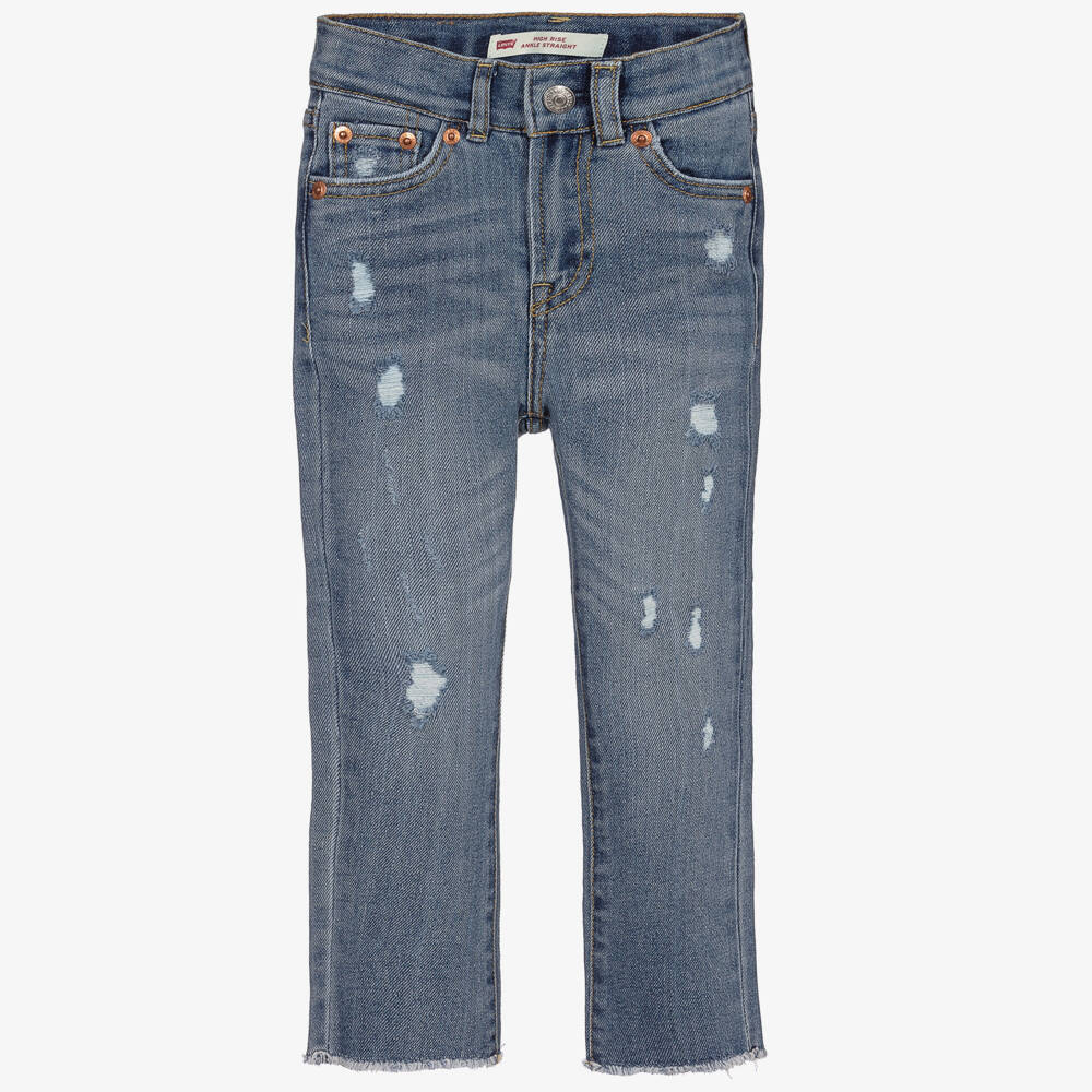 Levi's-Girls High Rise Straight Jeans | Childrensalon Outlet