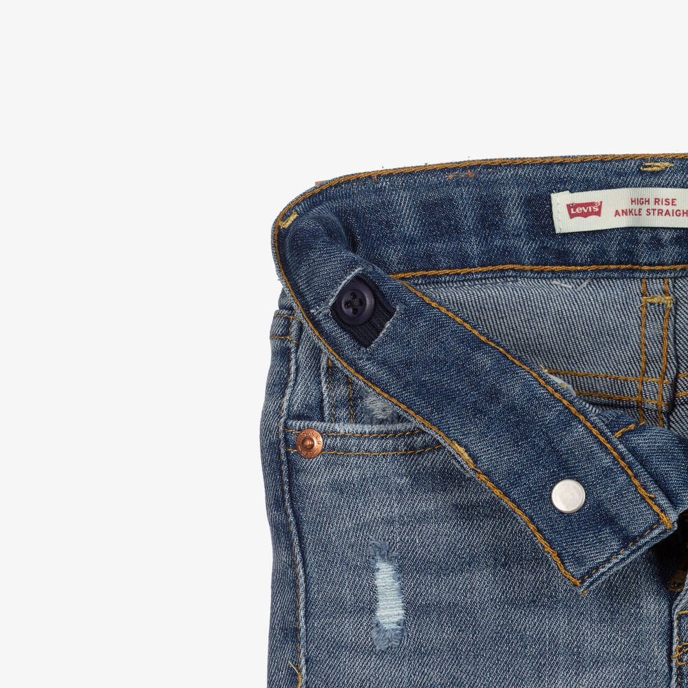 Levi's-Girls High Rise Straight Jeans | Childrensalon Outlet