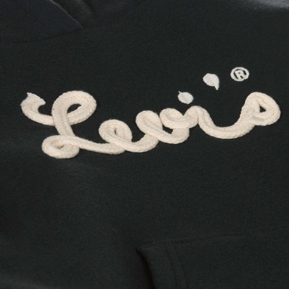 Levi's-Girls Hooded Black Jersey Dress | Childrensalon Outlet