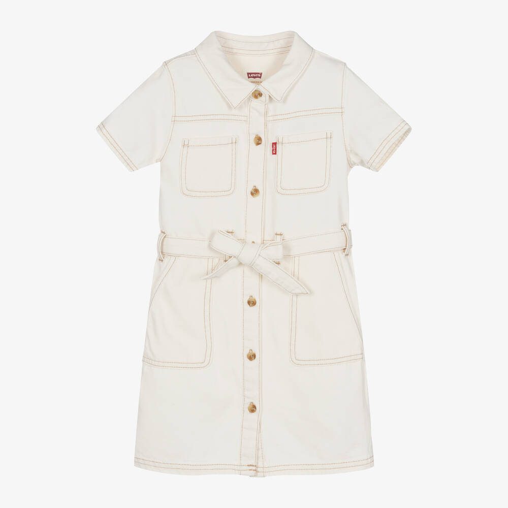 Levi's-Girls Ivory Denim Dress | Childrensalon Outlet