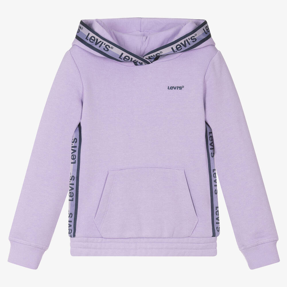 Levi's - Girls Lilac Purple Cotton Hoodie | Childrensalon