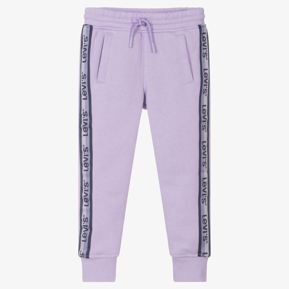Levi's-Girls Lilac Purple Cotton Joggers | Childrensalon Outlet