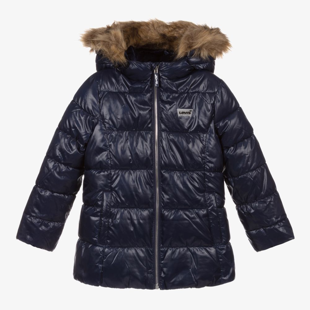 Levi's - Doudoune bleu marine Fille | Childrensalon