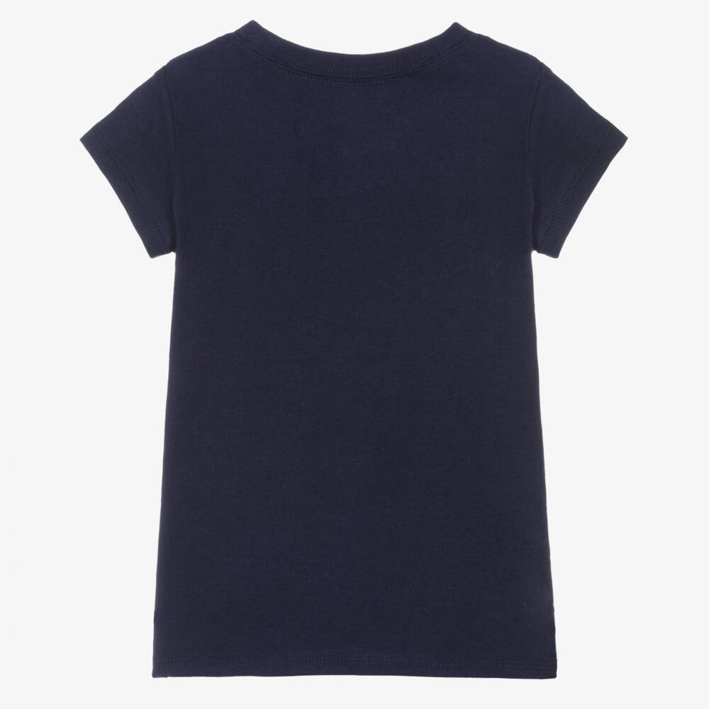Levi's-Girls Navy Cotton Logo Tee | Childrensalon Outlet