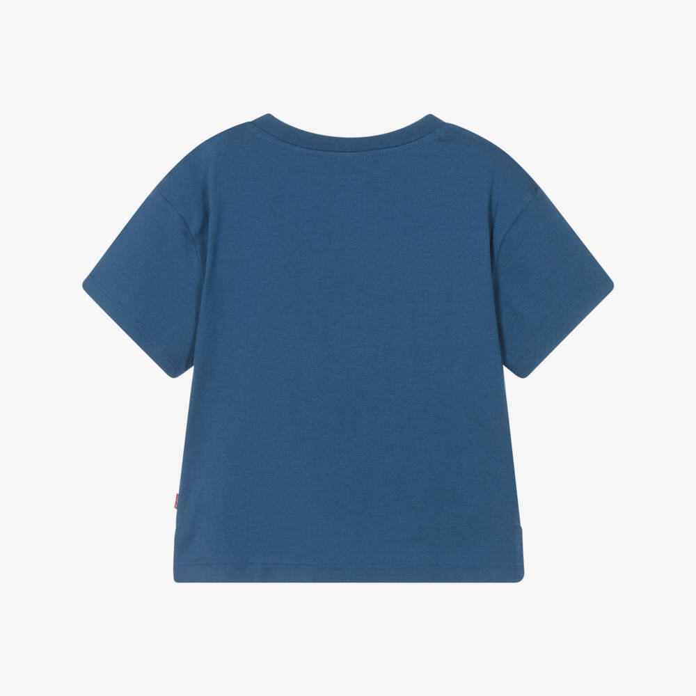 Levi's-Girls Navy Floral Knit Tee | Childrensalon Outlet