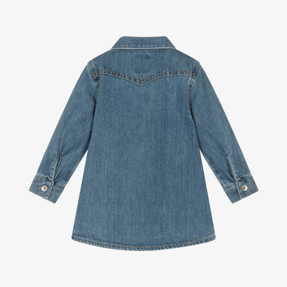 Levi's-Girls Organic Denim Blue Dress | Childrensalon Outlet