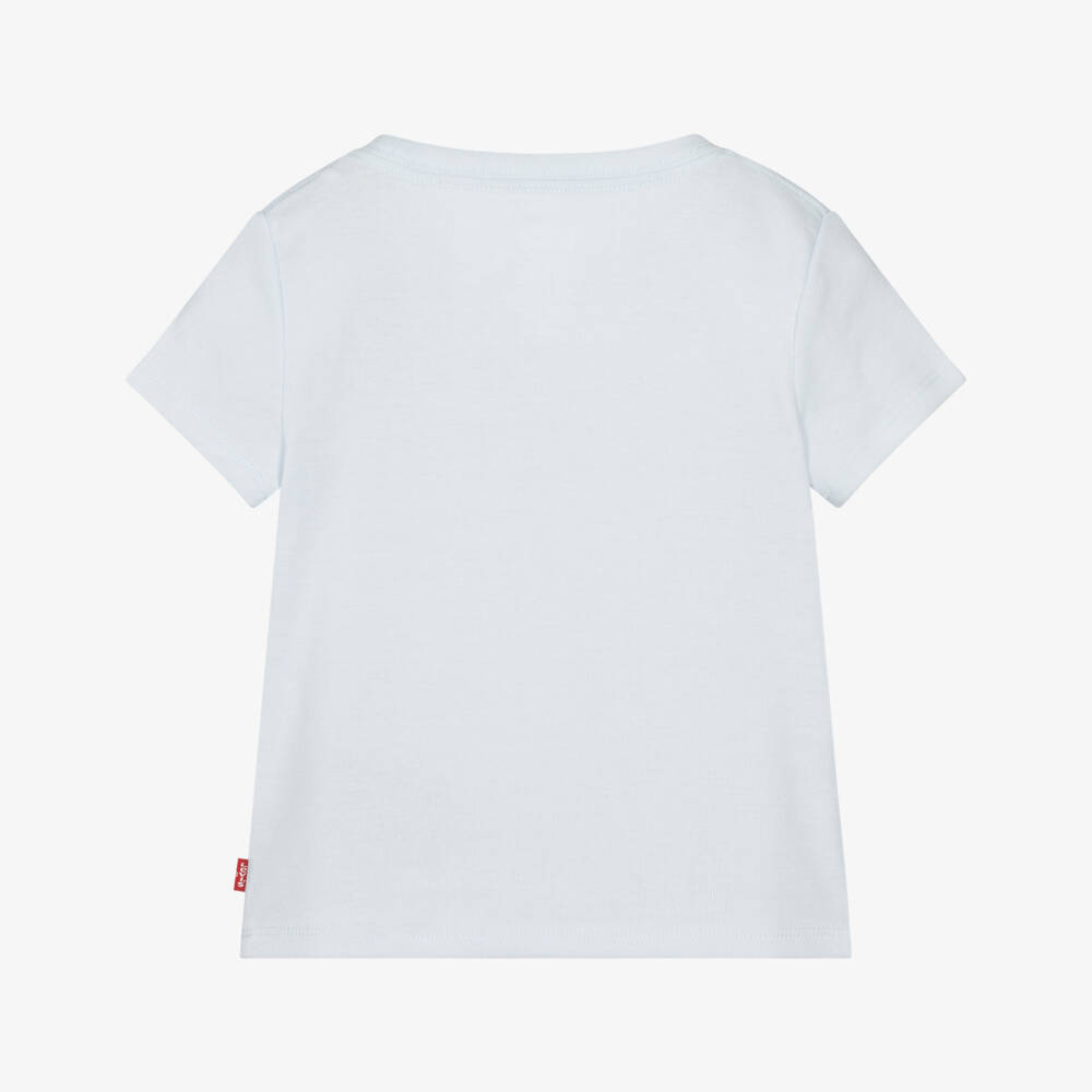 Levi's-Girls Pale Blue Daisy Logo T-Shirt | Childrensalon Outlet