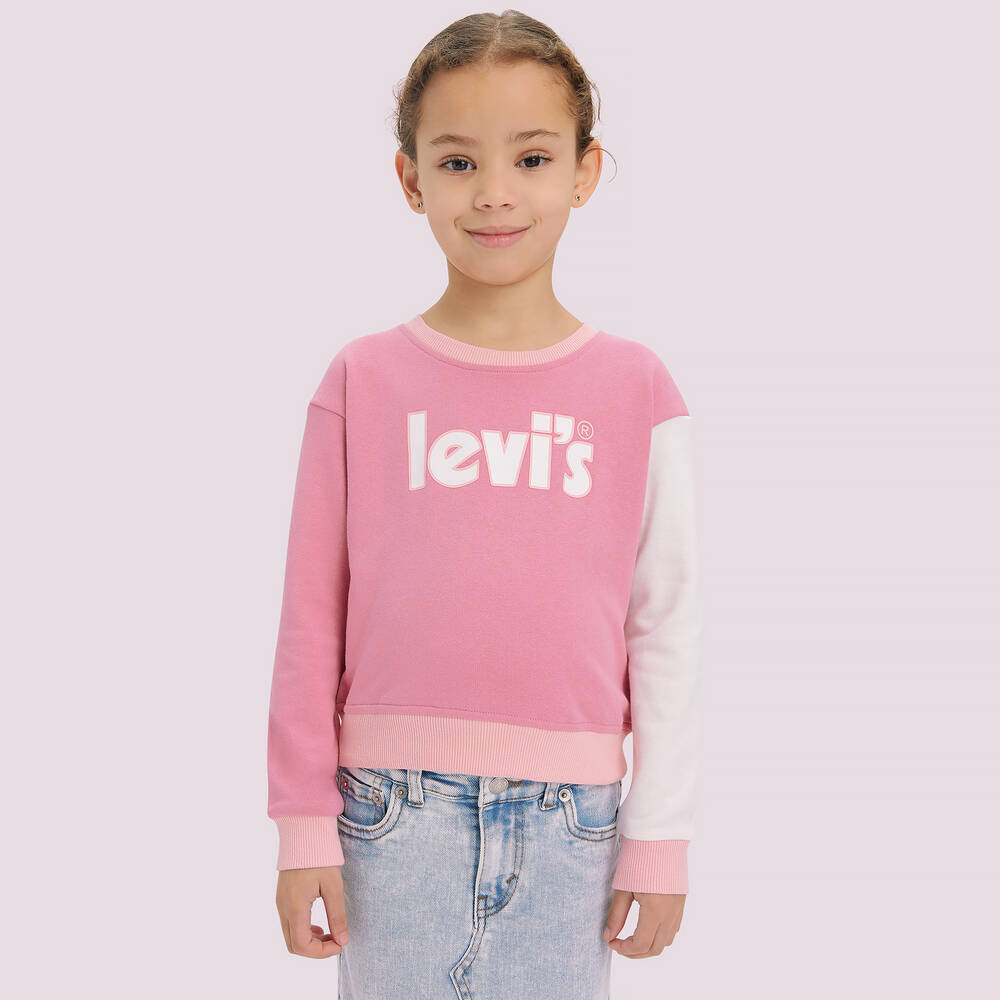 Sweat levis rose fille best sale