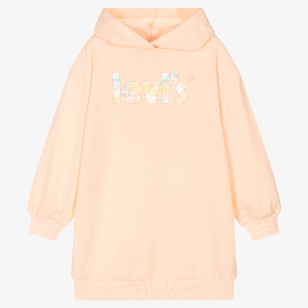Levi's - Girls Pink Cotton Sweatshirt Dress | Childrensalon