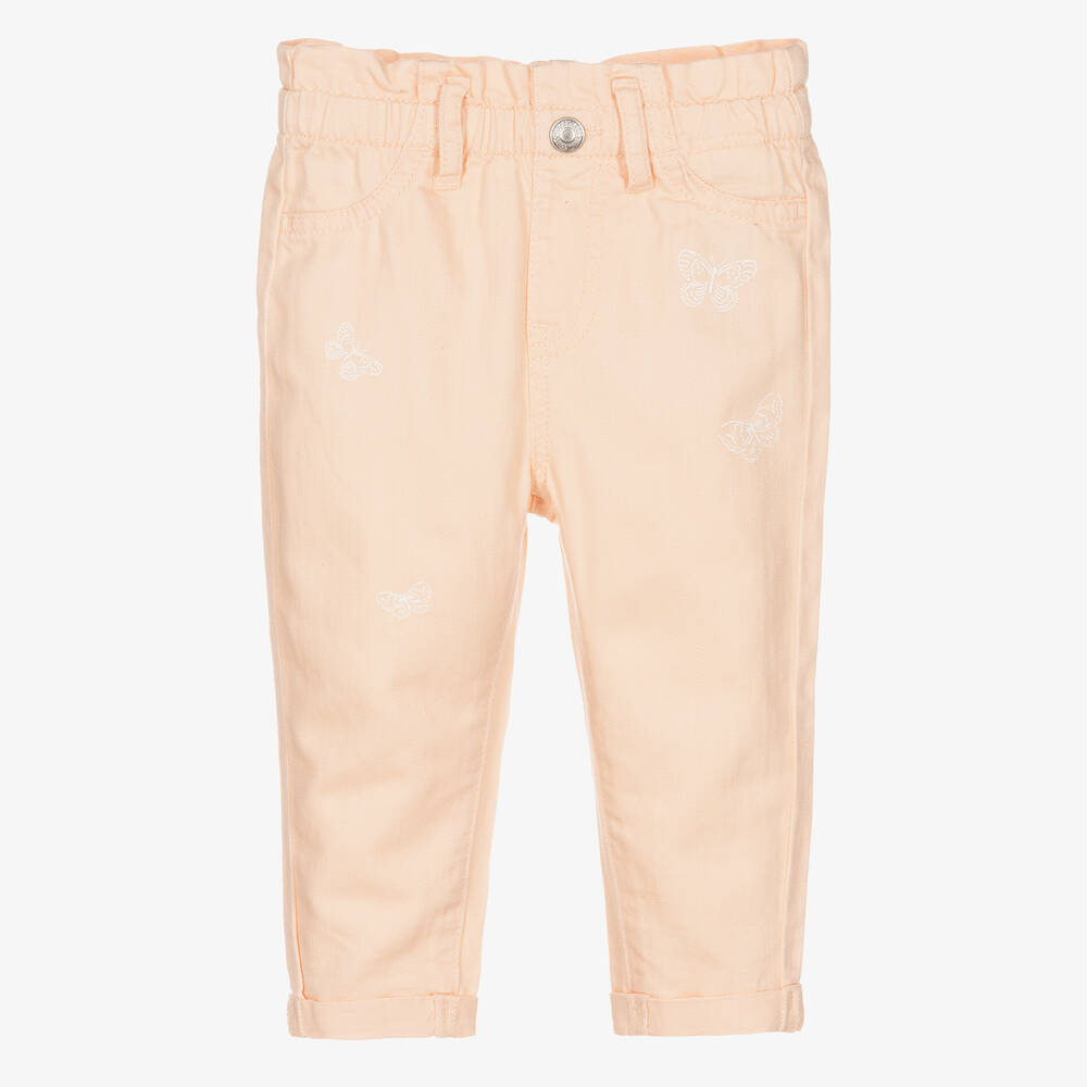 Levi's - Girls Pink Cotton Trousers | Childrensalon