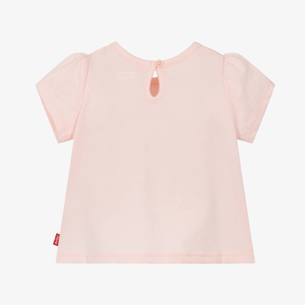 Levi's-Girls Pink Floral Cotton Tee | Childrensalon Outlet