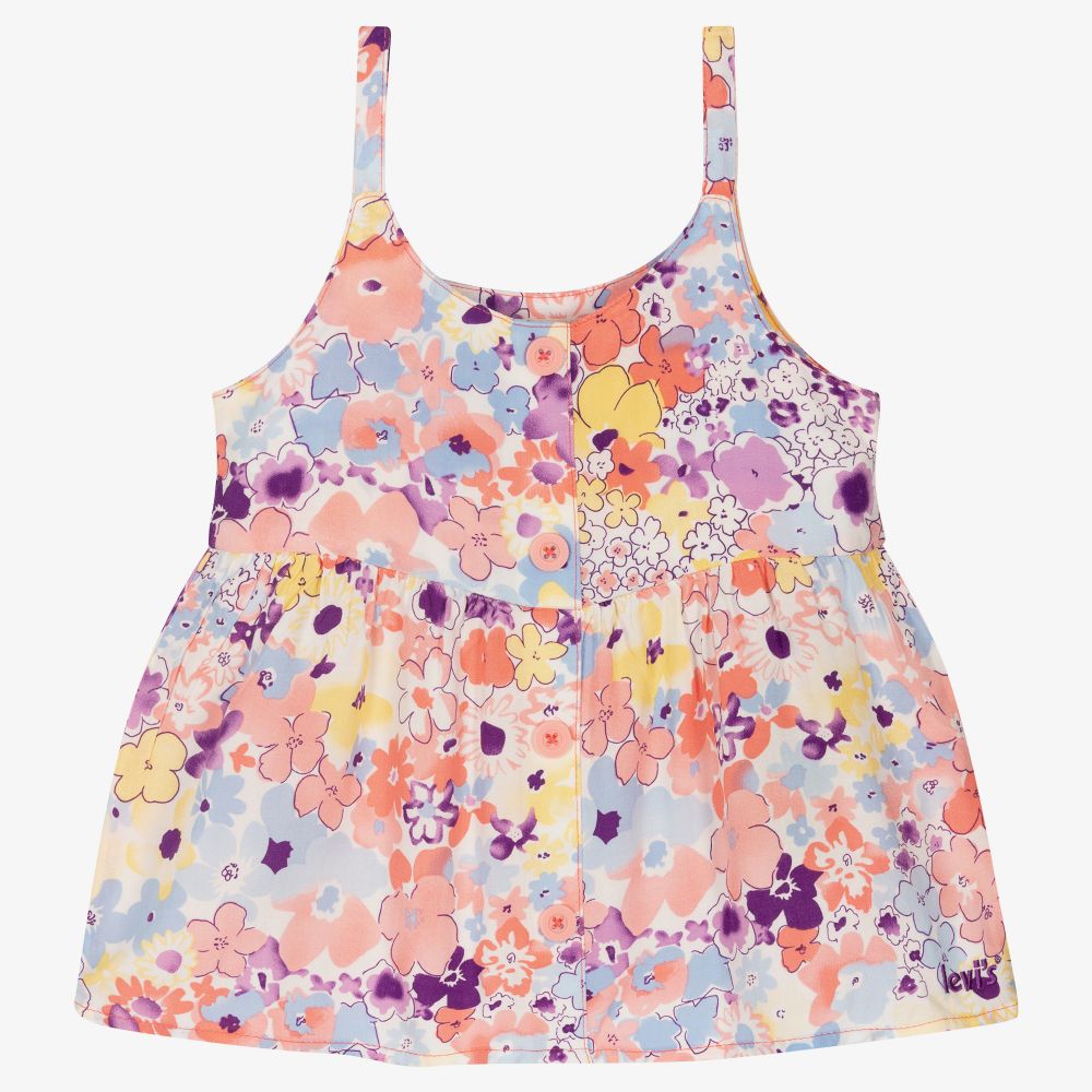 Levi's - Girls Pink Floral Viscose Top | Childrensalon