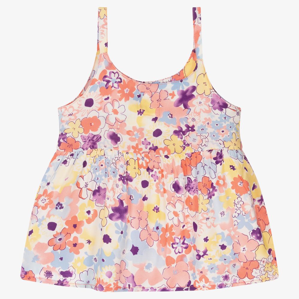 Levi's-Girls Pink Floral Viscose Top | Childrensalon Outlet