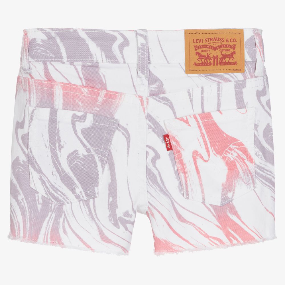 Levi's-Girls Pink & Ivory Shorts | Childrensalon Outlet