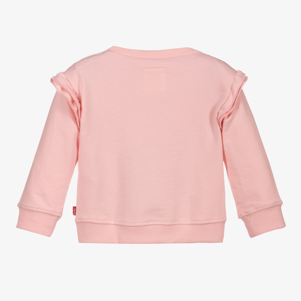 Levi s Girls Pink Logo Sweatshirt Childrensalon Outlet