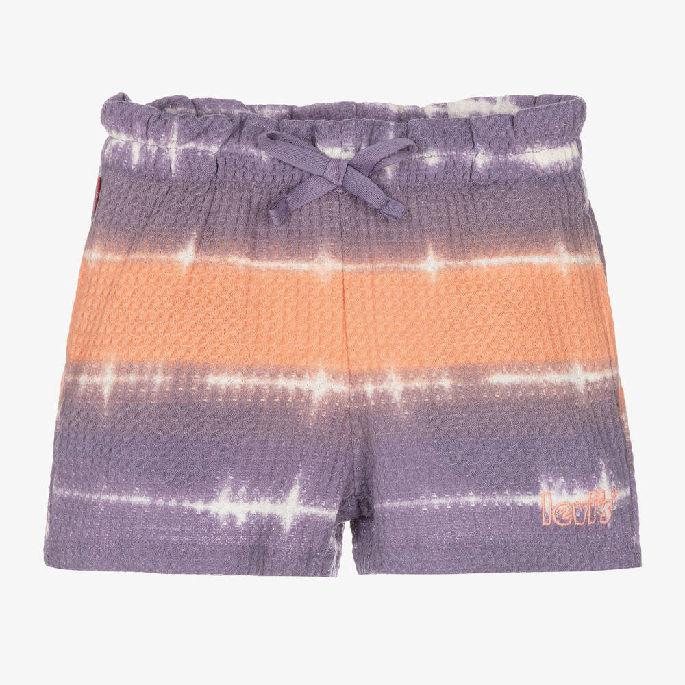 Levi's - Girls Pink & Purple Tie-Dye Shorts | Childrensalon