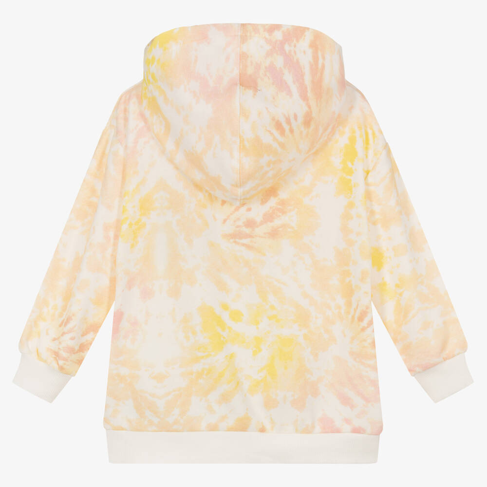 Pink and yellow tie dye hoodie outlet