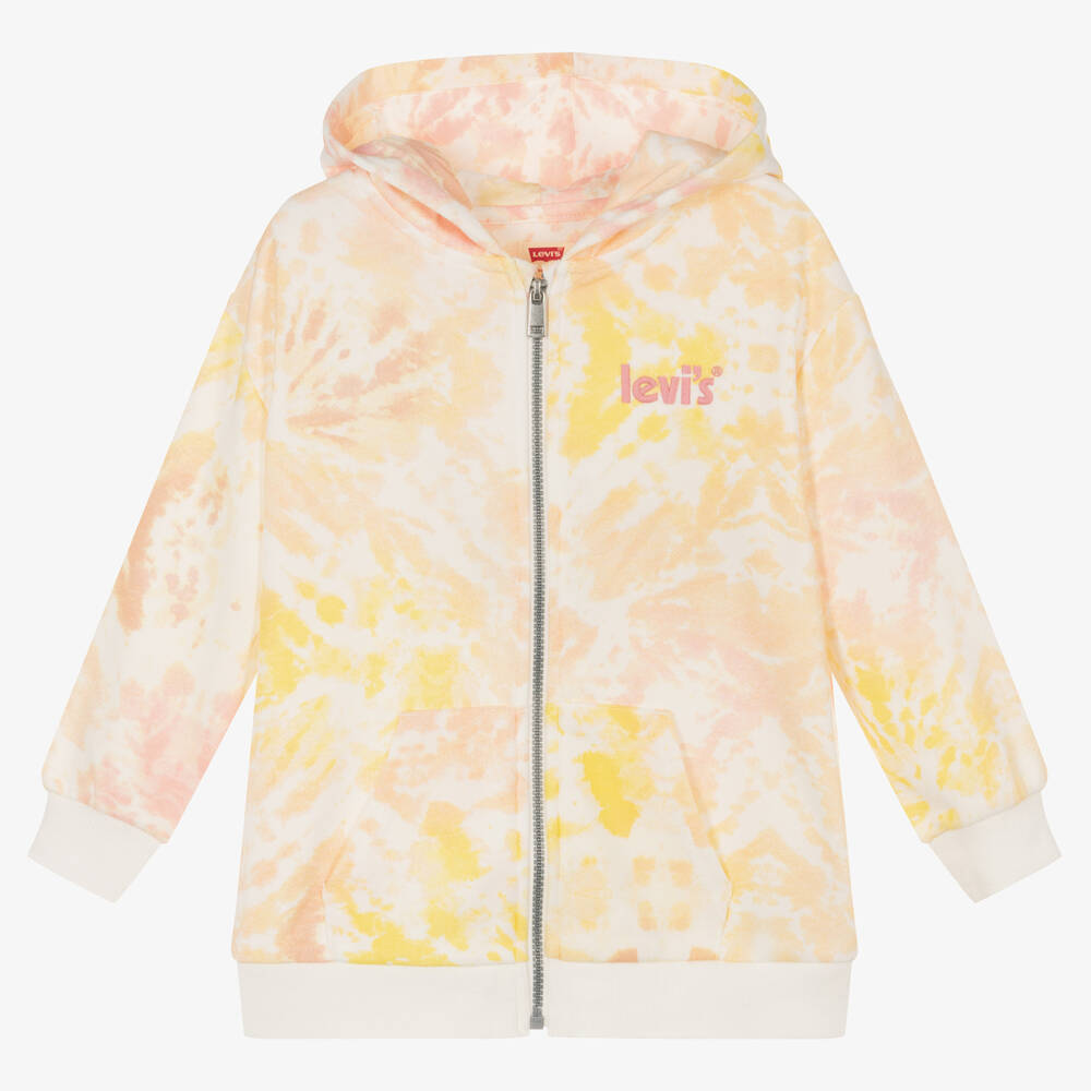 Levi's - Rosa Batik-Kapuzenjacke für Mädchen | Childrensalon