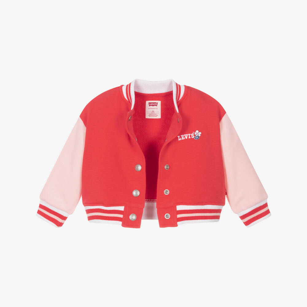 Levi's-Girls Pink Varsity & Denim Set | Childrensalon Outlet