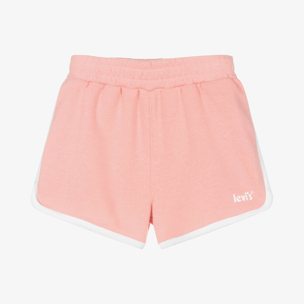 Levi's-Girls Pink & White Cotton Shorts | Childrensalon Outlet
