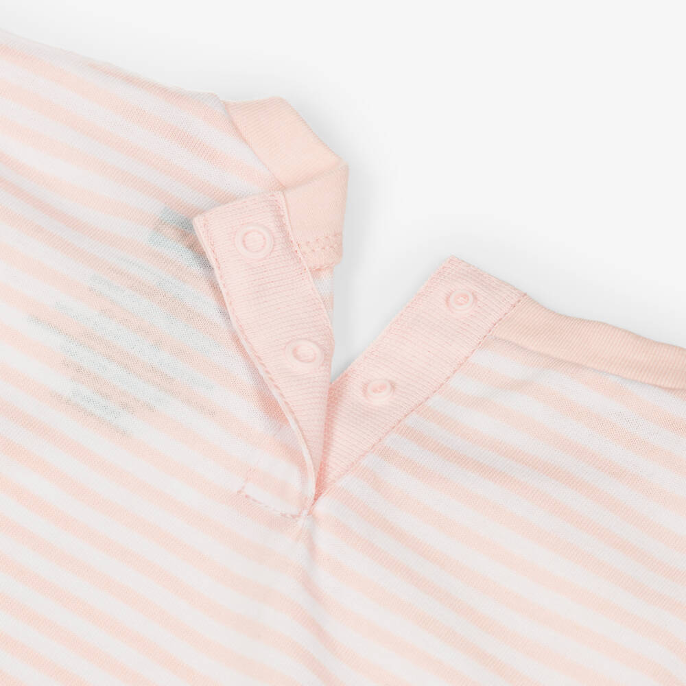 Levi's-Girls Pink & White Striped Batwing Logo T-Shirt | Childrensalon Outlet