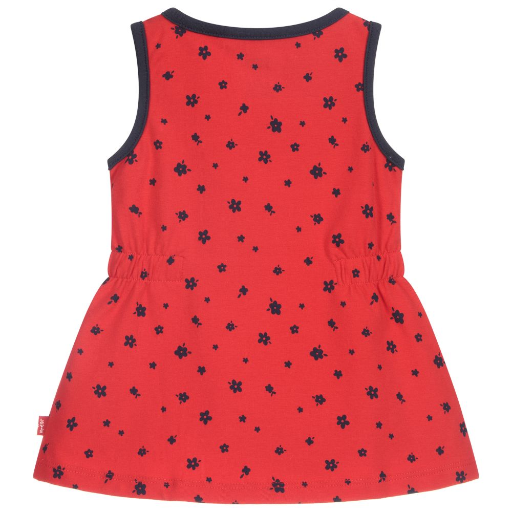 Levi's-Girls Red Flower Logo Dress | Childrensalon Outlet