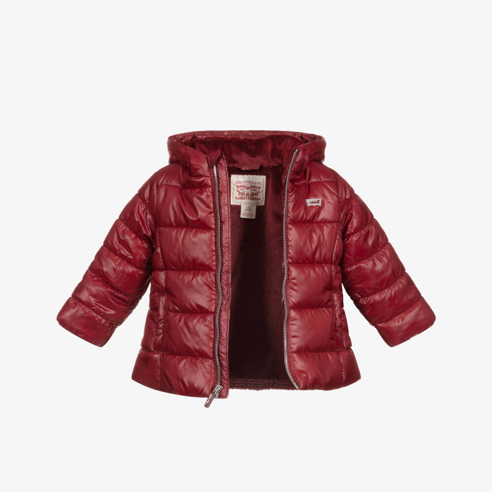 Levi's-Girls Red Padded Coat | Childrensalon Outlet