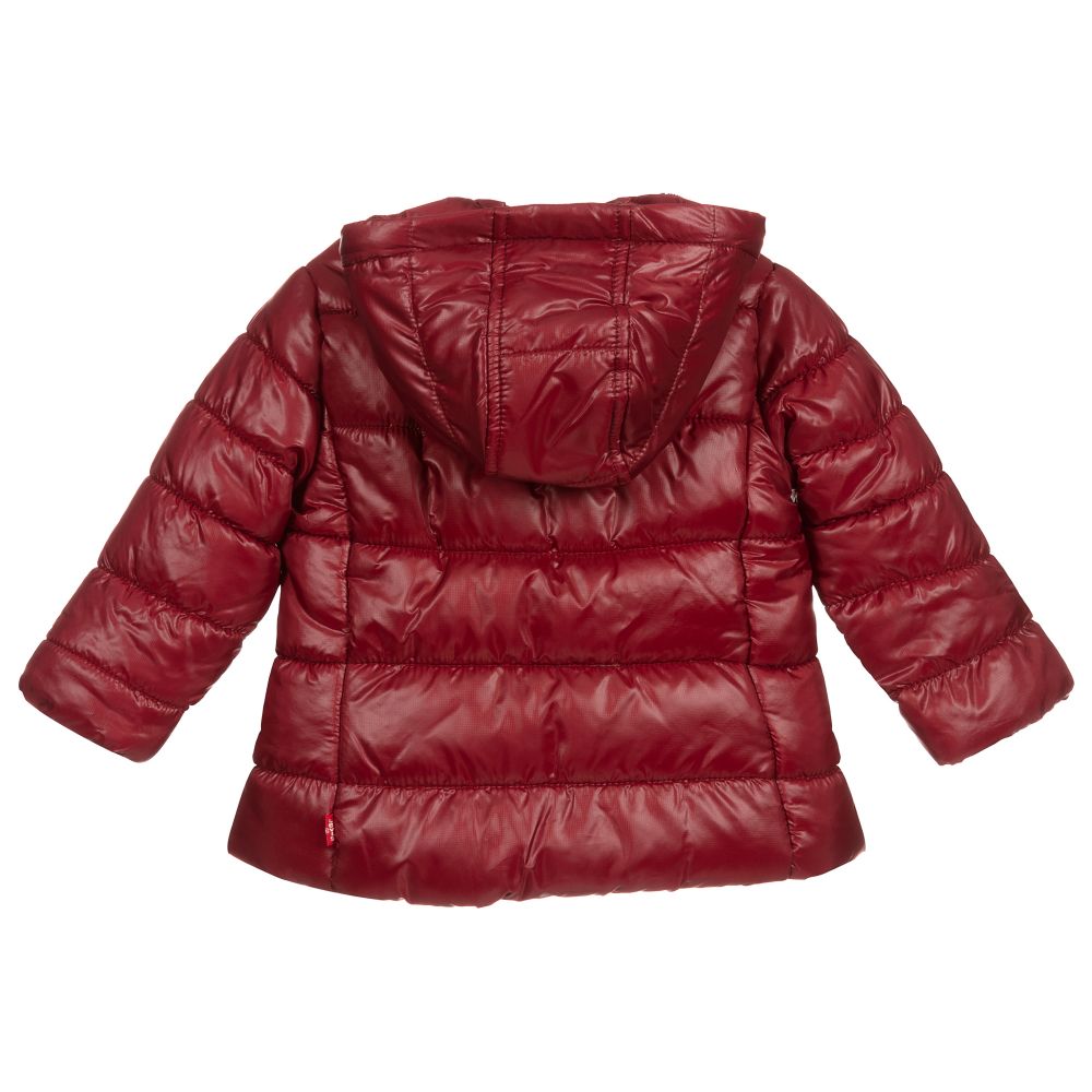 Girls red padded discount coat