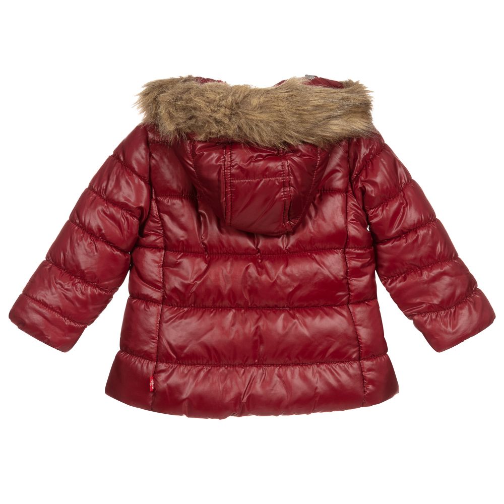 Girls red shop padded coat