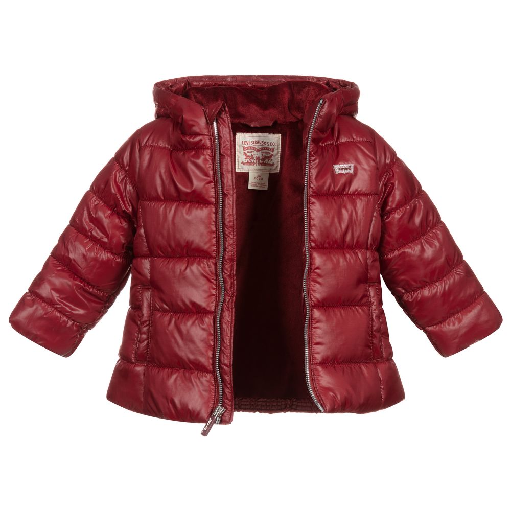 Levi's-Girls Red Padded Coat | Childrensalon Outlet