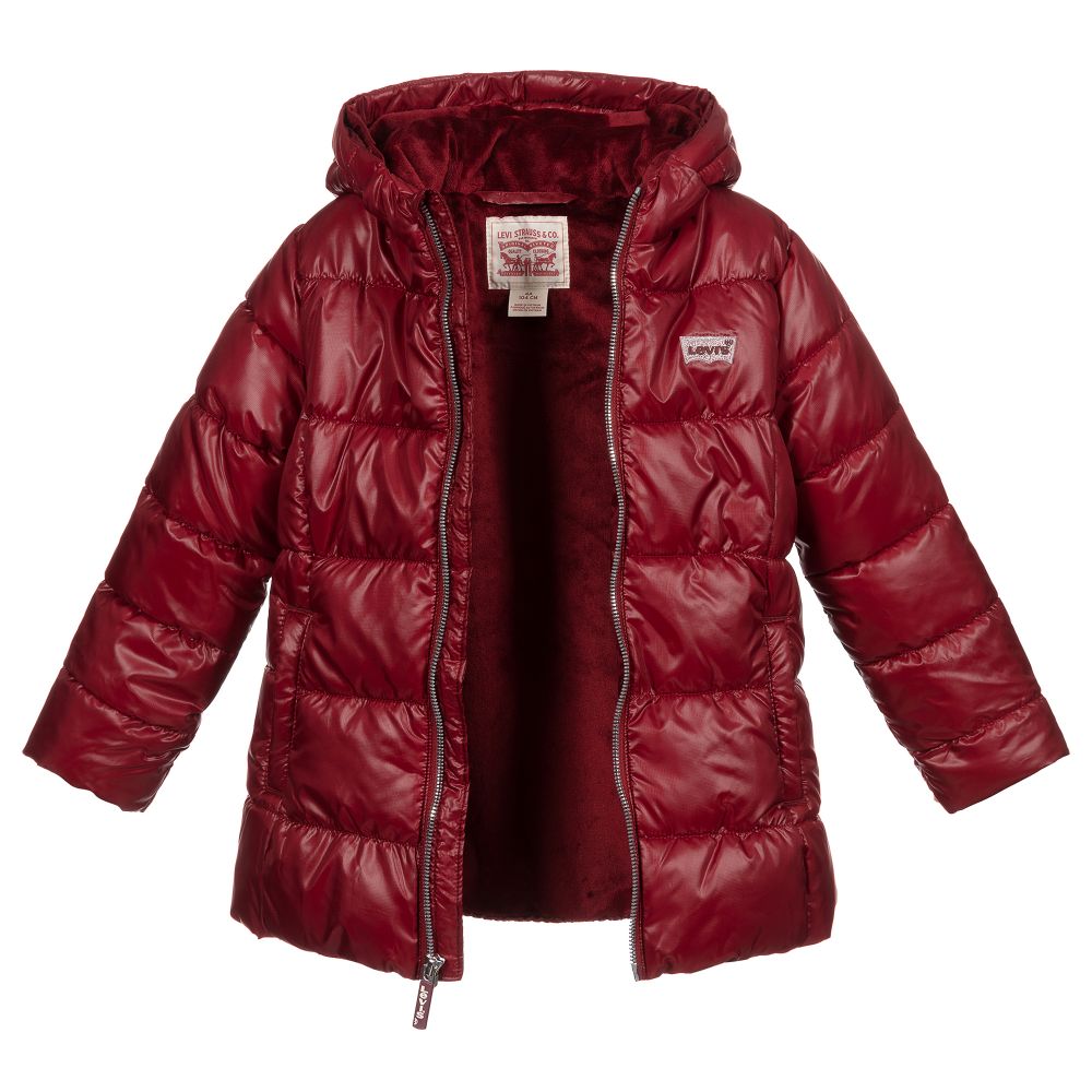 Levi's red puffer jacket cheap