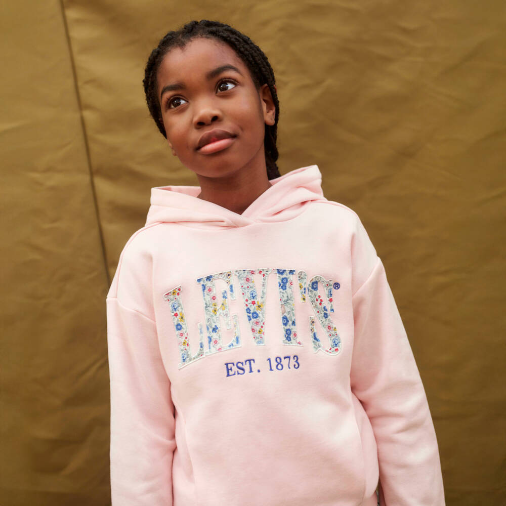 Levi's-Girls Rosy Blossom Emblem Sweatshirt | Childrensalon Outlet