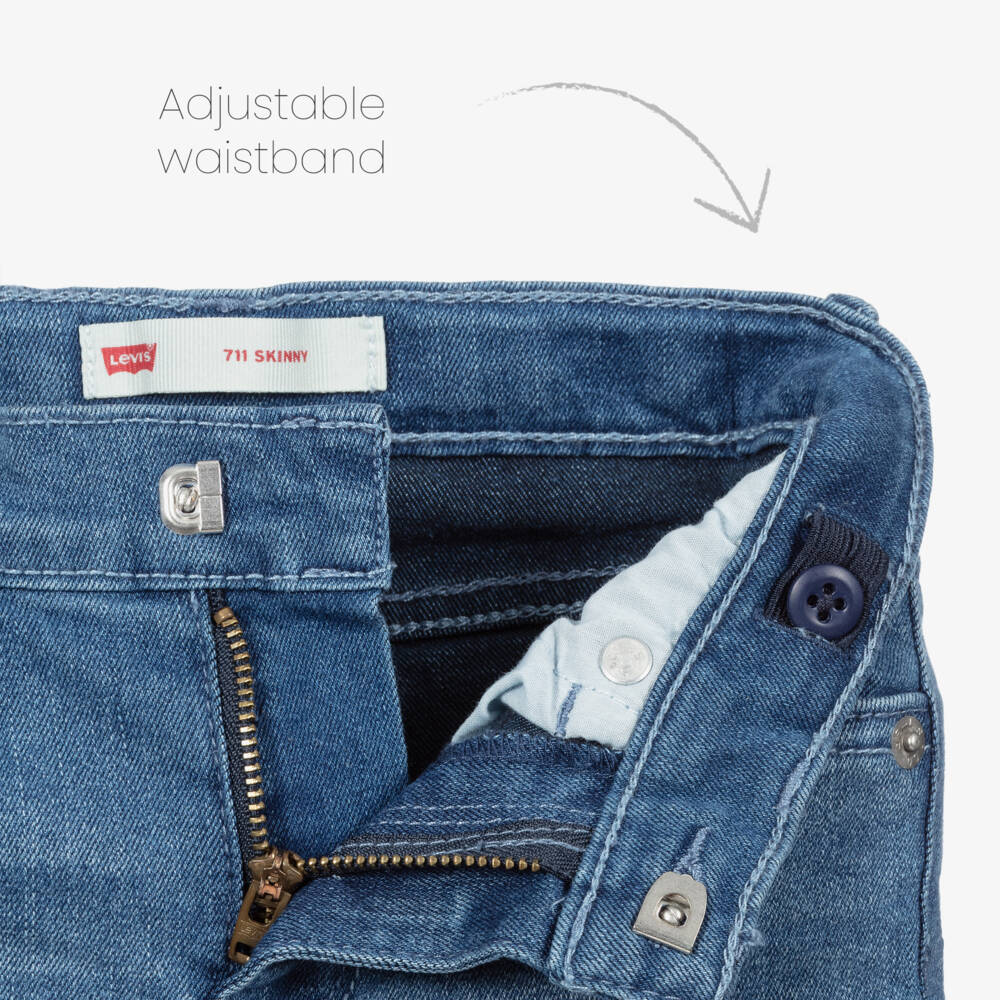 Levi's-Girls Soft Blue Skinny Denim Trousers | Childrensalon Outlet