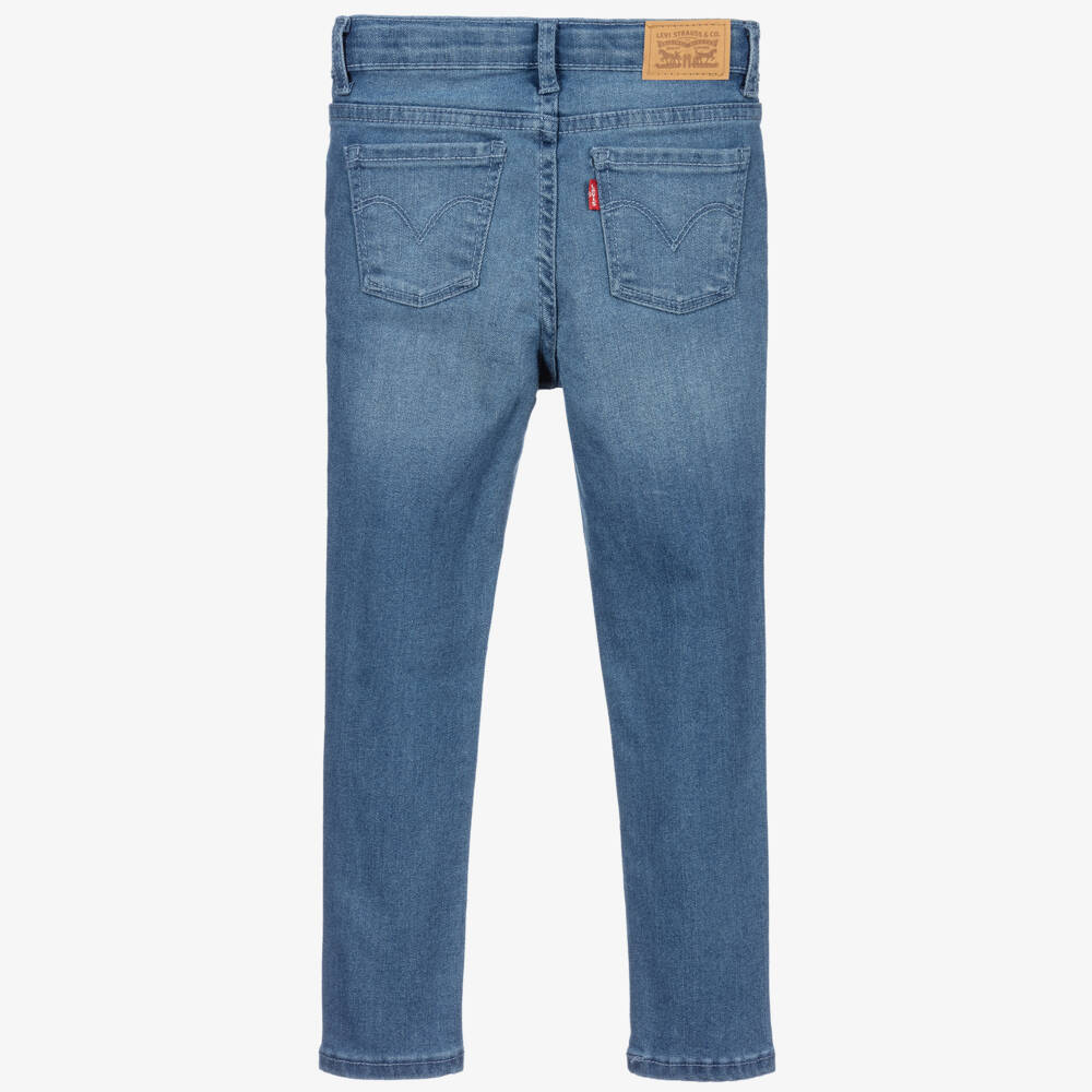 Levi's-Girls Soft Blue Skinny Denim Trousers | Childrensalon Outlet