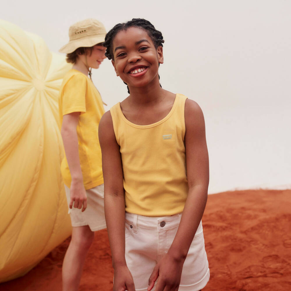 Levi's-Girls Sunshine Ribbed Cotton Tank | Childrensalon Outlet